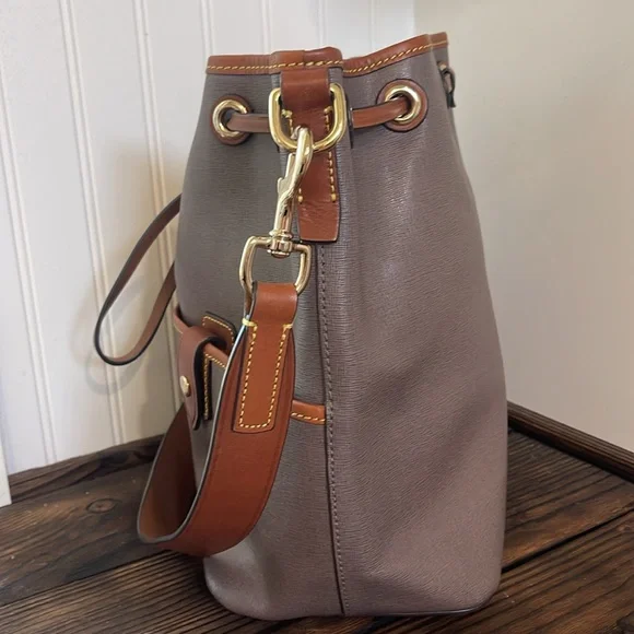 Dooney & Bourke Camden Saffiano Leather Bucket Bag - Picture 4 of 7